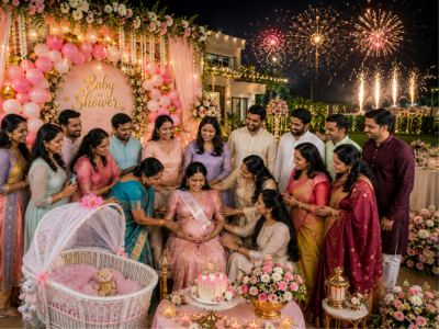 baby shower and namingcelebration fireworks