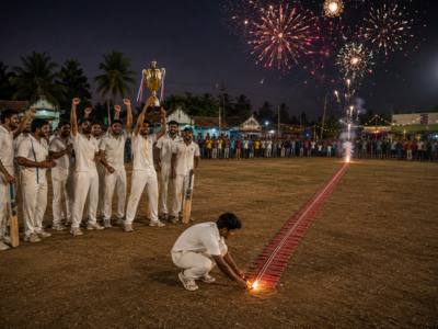 sports victory celebration fireworks